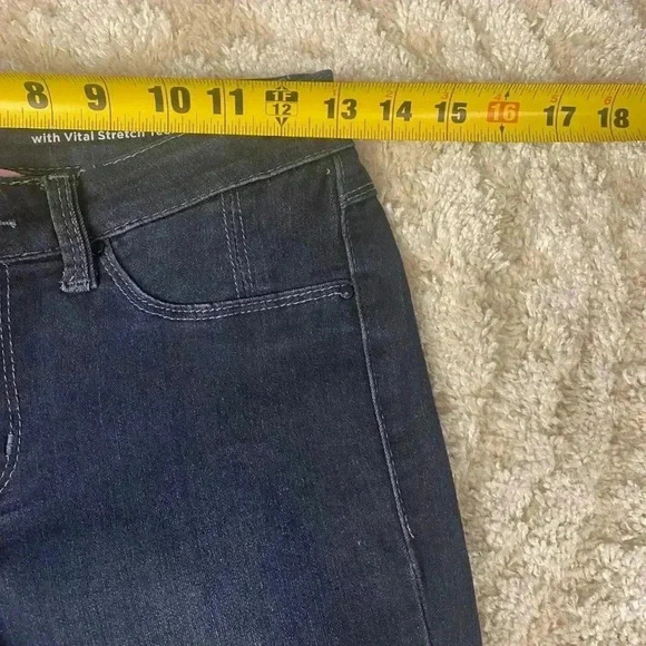 Laurie Felt Pull On Jeans Women's PXS Black Mid-Rise Silky Boot Cut Dark Wash - Picture 8 of 9